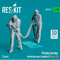 Reskit Rsf35-0007 1/35 Purple Jersey Refueling Team Modern Scene 1 2 Pcs 3d Printed