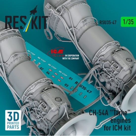 Reskit Rsu35-0047 1/35 Ch-54a Tarhe Engines For Icm Kit 3d Printed