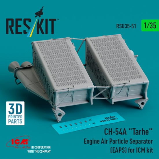 Reskit Rsu35-0051 1/35 Ch-54a Tarhe Engine Air Particle Separator Eaps For Icm Kit 3d Printed