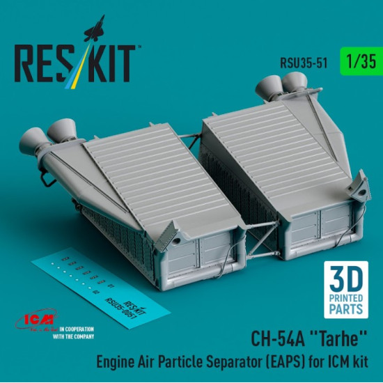 Reskit Rsu35-0051 1/35 Ch-54a Tarhe Engine Air Particle Separator Eaps For Icm Kit 3d Printed