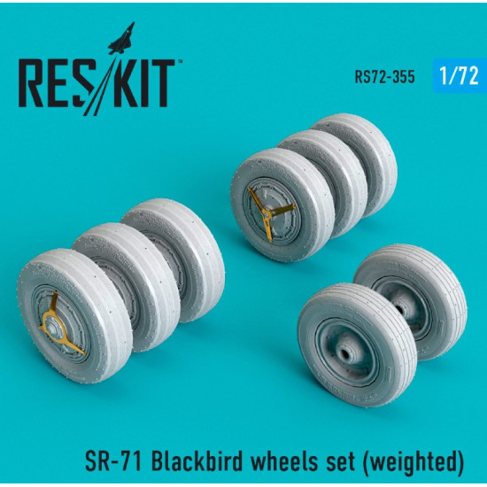 Reskit Rs72-0355 1/72 Sr-71 Blackbird Wheels Set Weighted