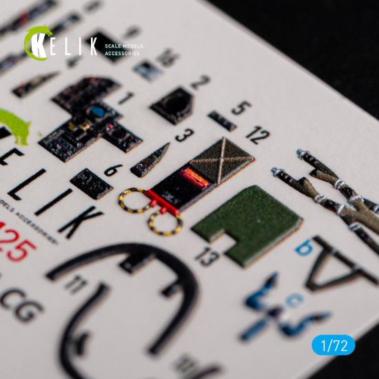 Kelik K72125 1/72 3d Decal For Mirage F.1 Cg Interior For Specialhobby
