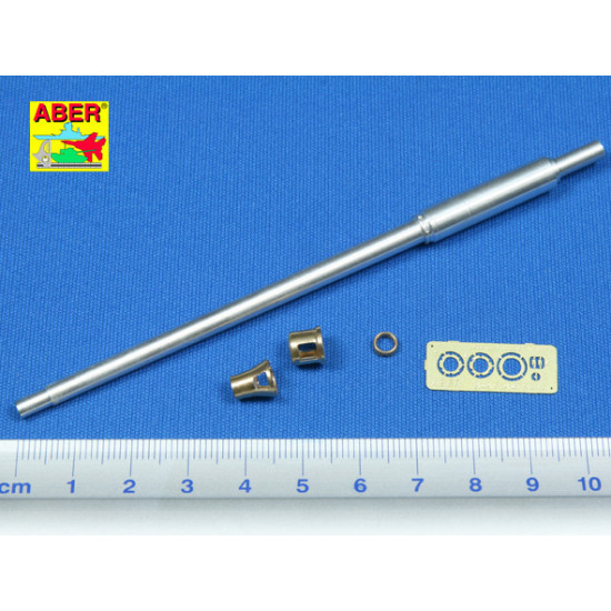 German 88mm KwK 43/3 L/71 Tiger B Serien-Turm, Late Barrel 1/35 Aber 35-L08