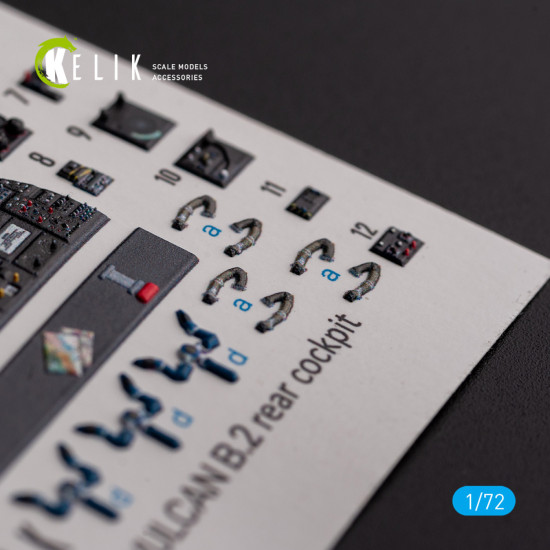 Kelik K72136 1/72 3d Decal For Avro Vulcan B.2 Rear Cockpit Interior For Airfix