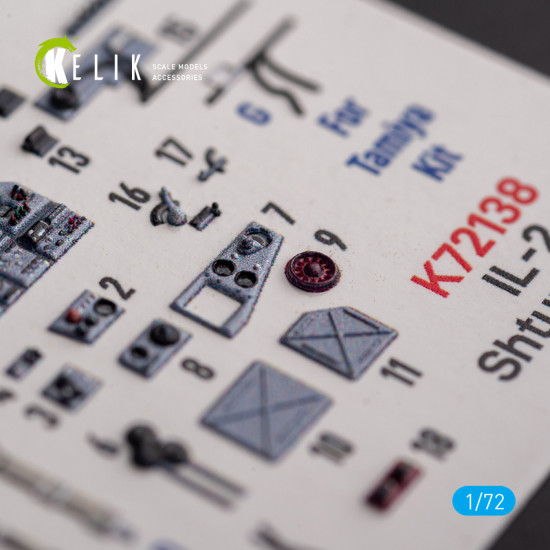 Kelik K72138 1/72 3d Decal For Il-2 Shturmovik Interior For Tamiya