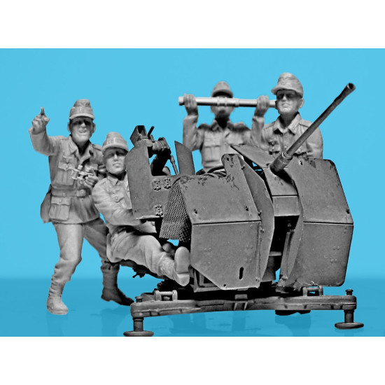 Icm 35718 1/35 2 Cm Flak 38 With Crew Plastic Figures Kit