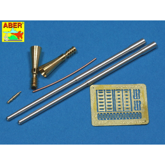 Set of 5,5cm Rheinmetall Geraet 58 barrels for German E-50 Flakpanzer 1/35 Aber 35-L100