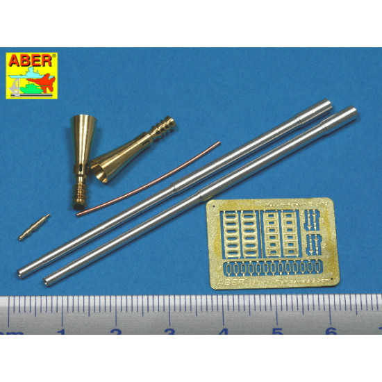 Set of 5,5cm Rheinmetall Geraet 58 barrels for German E-50 Flakpanzer 1/35 Aber 35-L100