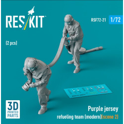 Reskit Rsf72-0021 1/72 Purple Jersey Refueling Team Modern Scene 2 2 Pcs 3d Printed