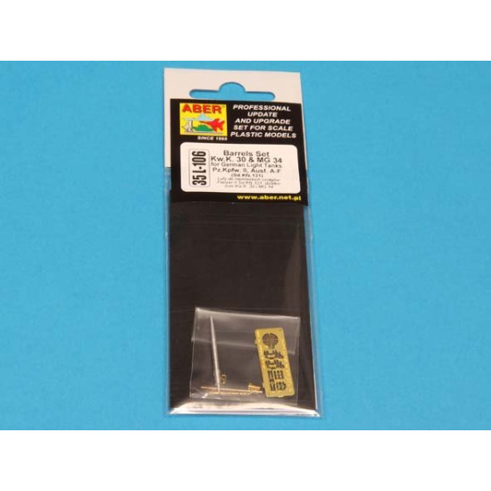 Barrels set KwK.30 & MG 34 for Pz.Kpfw. II, Ausf. A-F 1/35 Aber 35-L106