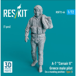 Reskit Rsf72-0044 1/72 A-7 Corsair 2 Greece Male Pilot In A Standing Position - Type 2 1 Pcs 3d Printed