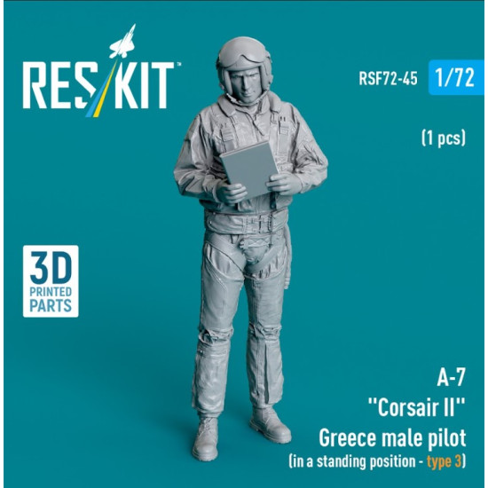 Reskit Rsf72-0045 1/72 A-7 Corsair 2 Greece Male Pilot In A Standing Position - Type 3 1 Pcs 3d Printed