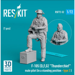 Reskit Rsf72-0052 1/72 F-105 D F G Thunderchief Male Pilot In A Standing Position - Type 2 1 Pcs 3d Printed