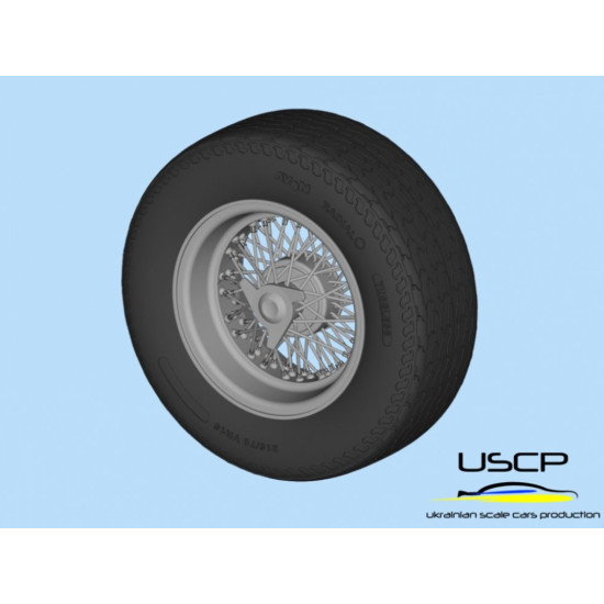 Uscp 24p177 1/24 15 Inch Italian Wire Wheels For 250 Gto / Tires