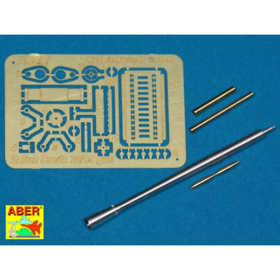 Barrel for Italian Breda 20mm L/65 automatic gun 1/35 Aber 35-L116