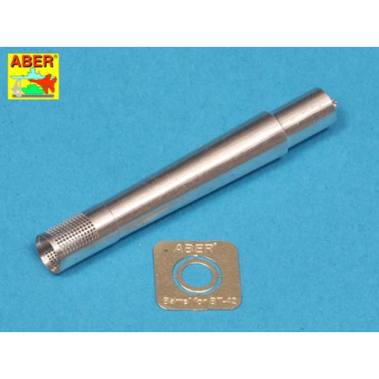 114mm H/18 Howitzer barrel for Finnish Army BT-42 Assault Gun, for Tamiya 1/35 Aber 35-L119