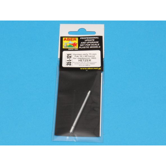 German early 75mm Pak39 L/48 barrel for Hetzer, for Tamiya 1/35 Aber 35-L121