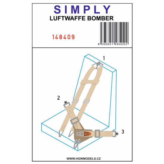 Hgw 148409 1/48 Decal Seatbelts For Luftwaffe Bomber Accessories Kit Hgw 148409 1/48 Decal Seatbelts For Luftwaffe Bomber Accessories Kit