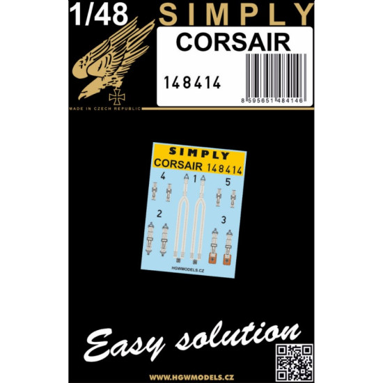 Hgw 148414 1/48 3d Decal Seatbelts For Corsair Accessories Kit