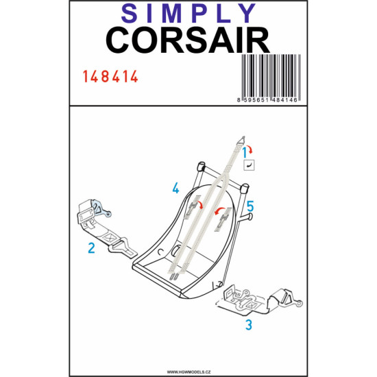 Hgw 148414 1/48 3d Decal Seatbelts For Corsair Accessories Kit