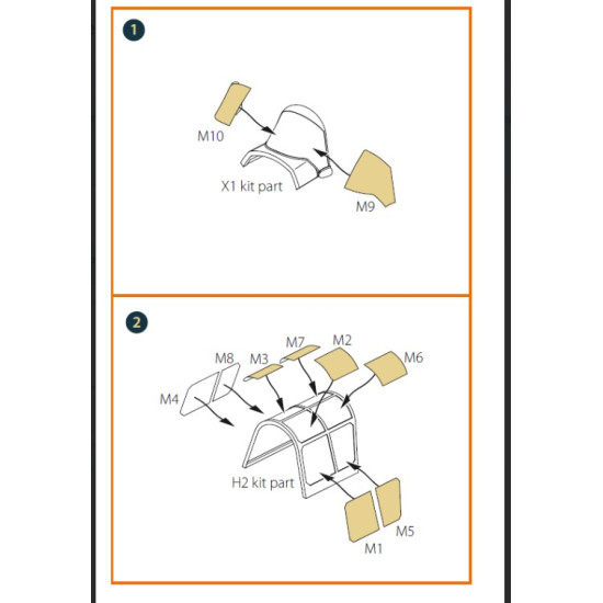 Clear Prop Cpa48076 1/48 Hawk H-75m Painting Mask On Yellow Kabuki Paper For Cp Kit Cp4806