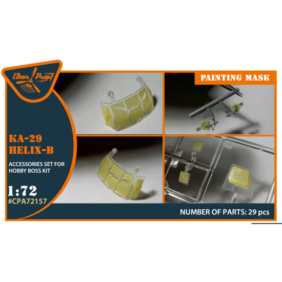 Clear Prop Cpa72157 1/72 Ka-29 Helix-b Painting Mask On Yellow Kabuki Paper For Hobby Boss Kits