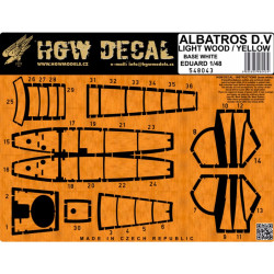 Hgw 548043 1/48 Decal For Albatros D.v/D.va Eduard Light Wood Natural Imitation