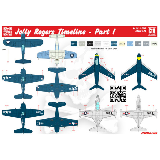 Cta Models 005 1/72 Decal Jolly Rogers Timeline Part One Fighter Aircraft