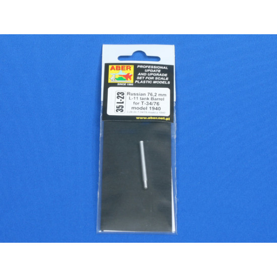 Russian 76,2mm L-11 tank Barrel for T-34/76 model 1940 1/35 Aber 35-L23 Russian 76,2mm L-11 tank Barrel for T-34/76 model 1940 1/35 Aber 35-L23