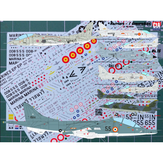 Cta Models 015 1/72 Decal Harriers 1st Generations And Two Seater