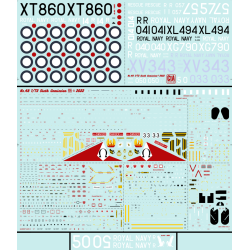 Cta Models 048 1/72 Decal Sixth Comission Hms Ark Royal Air Group, Phantom, Buccaneer, Sea King, Wessex, Gannet