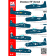 Cta Models 058 1/72 Decal Grumman F8f Bearcat All Types Of This Aircraft, Usn