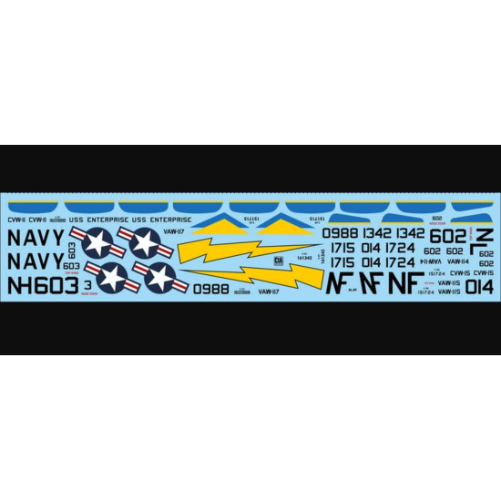 Cta Models 059 1/72 Decal E-2b/C Hawkeye 4 Markings Vaw-115, Vaw-114, Vaw-78, Vaw-117