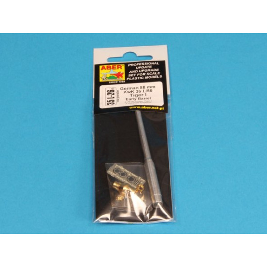 German 88 mm KwK 36 L/56 Tiger I Early Barrel, Tamiya 1/35 Aber 35-L26 German 88 mm KwK 36 L/56 Tiger I Early Barrel, Tamiya 1/35 Aber 35-L26
