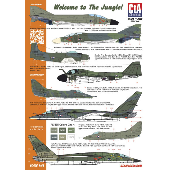 Cta Models 004 1/48 Welcome To The Jungle Lot A Usn Carrier Borne Vietnam War