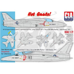 Cta Models 010 1/48 Hot Gnats Folland Gnat T1 And Hal Hf-23 Ajeet From Hotshots