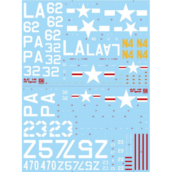 Cta Models 057 1/48 Decal Grumman F7f Tigercat Carrier-based Night Fighters, Usmc/Usn