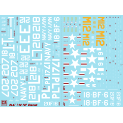 Cta Models 061 1/48 Decal For Grumman F8f Bearcat Usn 8 Markings