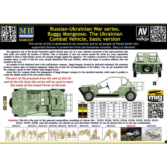 Master Box 35239 1/35 Buggy Mongoose. The Ukrainian Combat Vehicle, Basic Version. Russian-ukrainian War Series