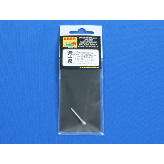 Germ.50mm KwK38L/42 Barrel for Pz.Kpfw.III Ausf.G,H,J (early) 1/35 Aber 35-L30 Germ.50mm KwK38L/42 Barrel for Pz.Kpfw.III Ausf.G,H,J (early) 1/35 Aber 35-L30