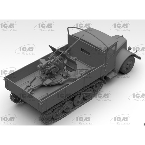 Icm 35455 1/35 Sd.kfz.3b With Flak 38 Truppenluftschutzwagen Plastic Model Kit