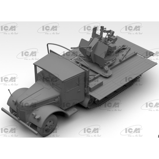 Icm 35455 1/35 Sd.kfz.3b With Flak 38 Truppenluftschutzwagen Plastic Model Kit