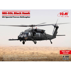 Icm 48360 1/48 Mh-60l Black Hawk Us Special Forces Helicopter Plastic Model Kit