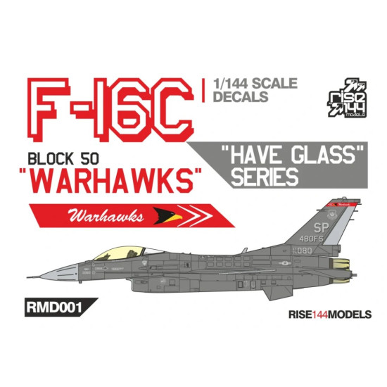 Rise144 Models Rmd001 1/144 F-16c Decals Warhawks Have Glass Scheme