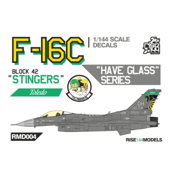 Rise144 Models Rmd004 1/144 F-16c Decals Stingers Ohio Ang Vol2 Have Glass Scheme