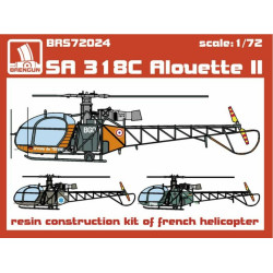 Brengun Brs72024 1/72 Sa 318c Alouette Ii Resin Helicopter Kit