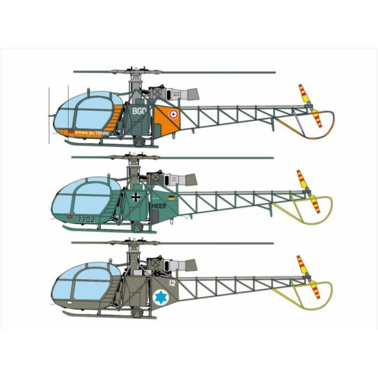 Brengun Brs72024 1/72 Sa 318c Alouette Ii Resin Helicopter Kit