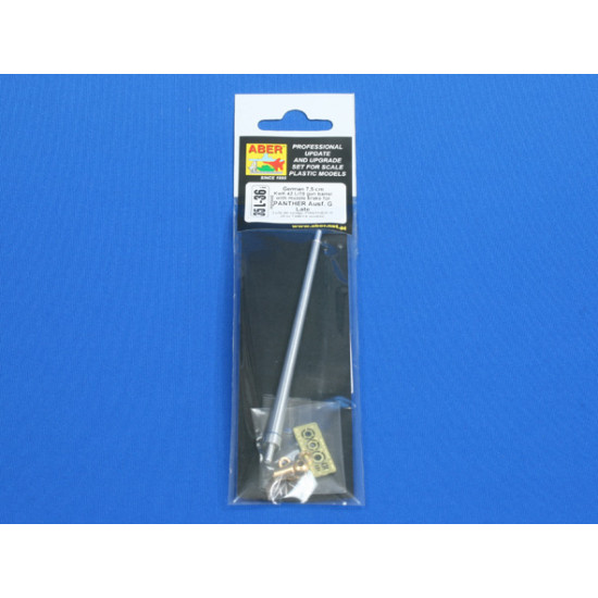 German 7,5cmKwK42L/70 gun barrel with muzzle brake for Panther Ausf. G (Late) 1/35 Aber 35-L36 German 7,5cmKwK42L/70 gun barrel with muzzle brake for Panther Ausf. G (Late) 1/35 Aber 35-L36