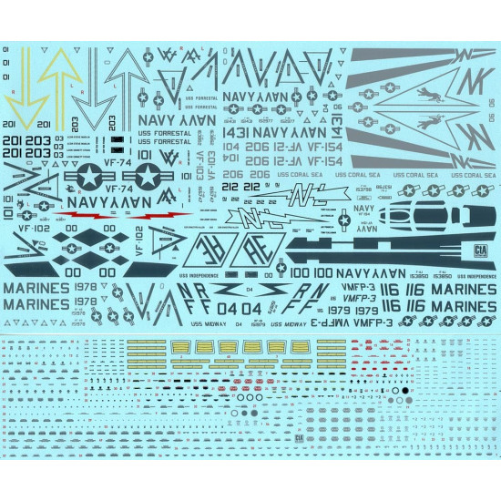 Cta Models 023 1/72 Decal Phantom Shades Of Gray Low Viz F-4j/N/S And Rf-4b