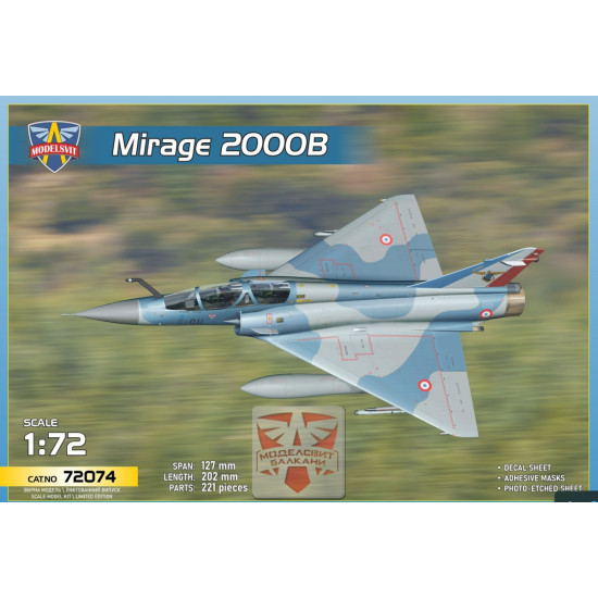 Model Svit 72074 1/72 Mirage 2000b Operational Trainer Plastic Model Kit